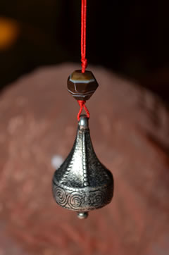 Metal and Brown Agate Pendulum for Sale