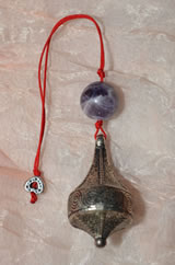 Metal Oriental Style Pendulum with Amethyst Sphere